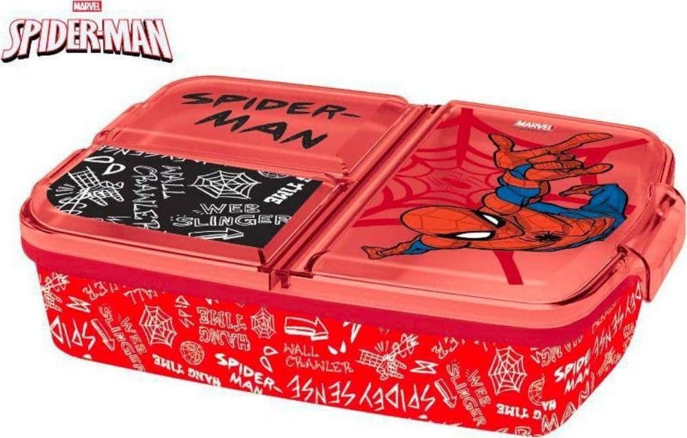 PORTA PRANZO MERENDA BAMBINO LUNCH BOX SCATOLA PER SCUOLA ASILO TEMA SPIDERMAN