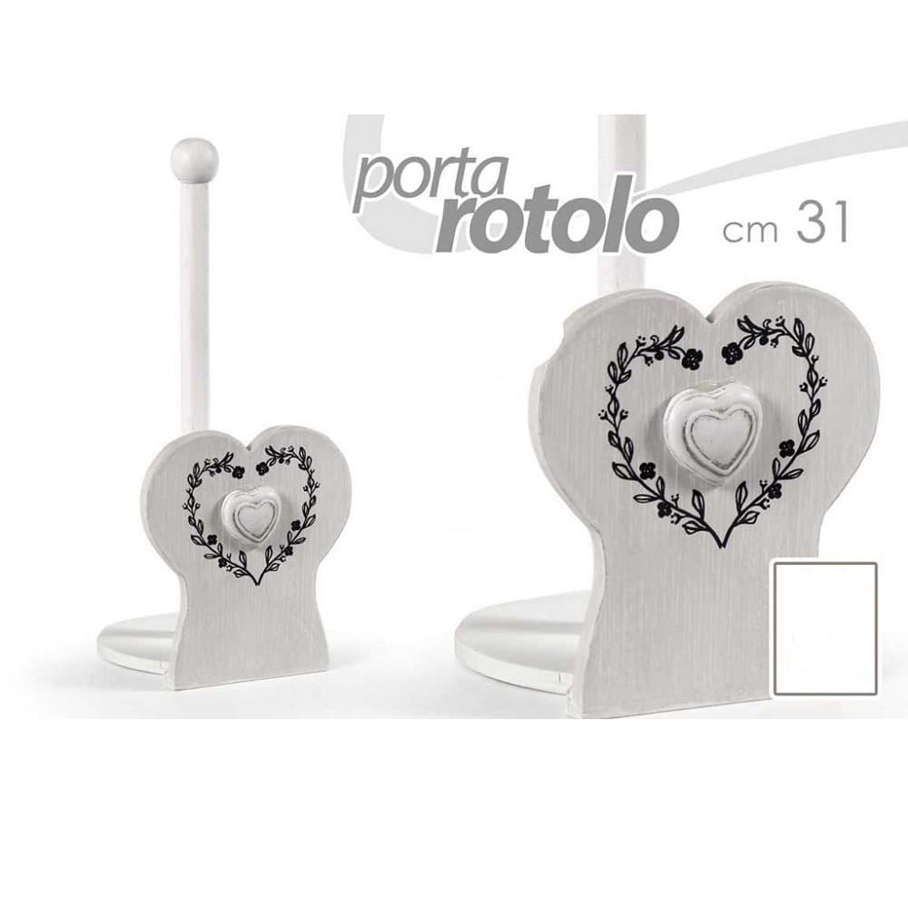Porta Rotolo Cucina Decoro Cuore 31 Cm Carta Tavola In Legno Shabby Chic 662270 Casa e cucina/Organizzazione interni/Contenitori e barattoli da cucina/Portaoggetti e supporti/Porta carta da cucina Trade Shop italia - Napoli, Commerciovirtuoso.it