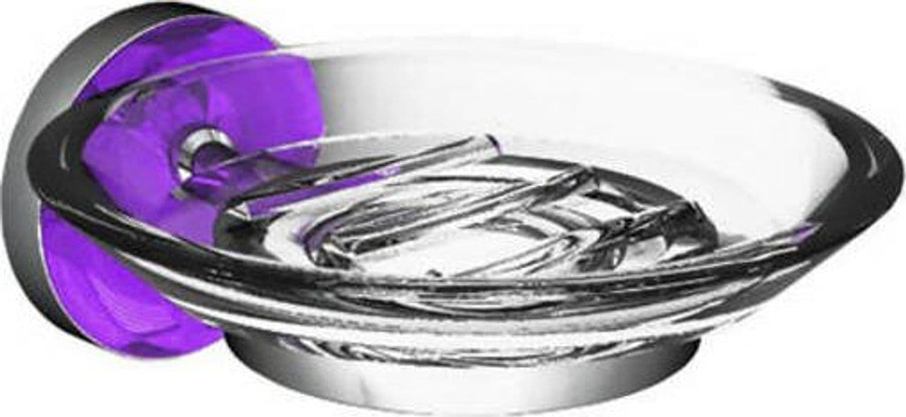 Porta Sapone Da Parete Abs Cromato E Viola Portasapone Bagno Da Muro Serie Atla Arca Concept in Portasapone Arca Concept - Brescia, commercioVirtuoso.it