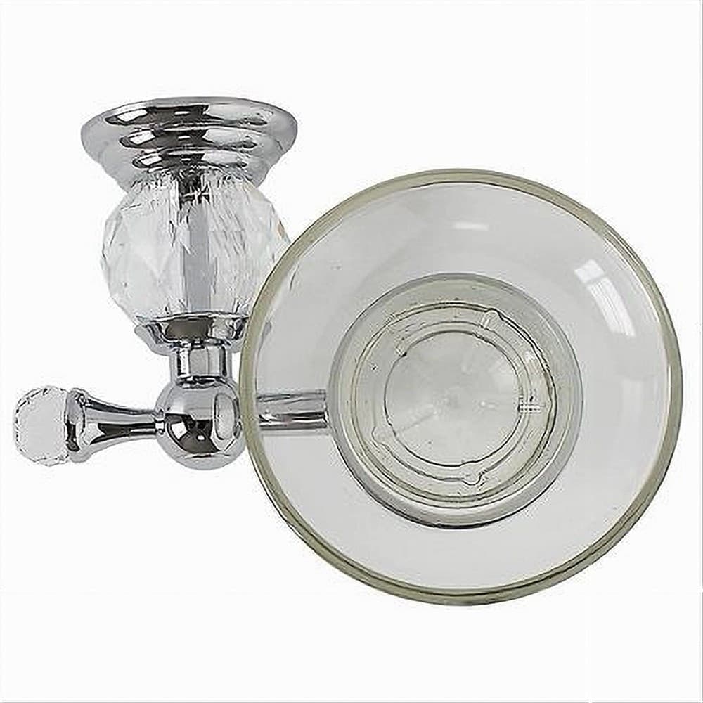 PORTA SAPONE SAPONETTA CON PIATTINO VETRO MONTAGGIO A PARETE BAGNO CRYSTAL 52823 in Portasapone Trade Shop italia - Napoli, commercioVirtuoso.it