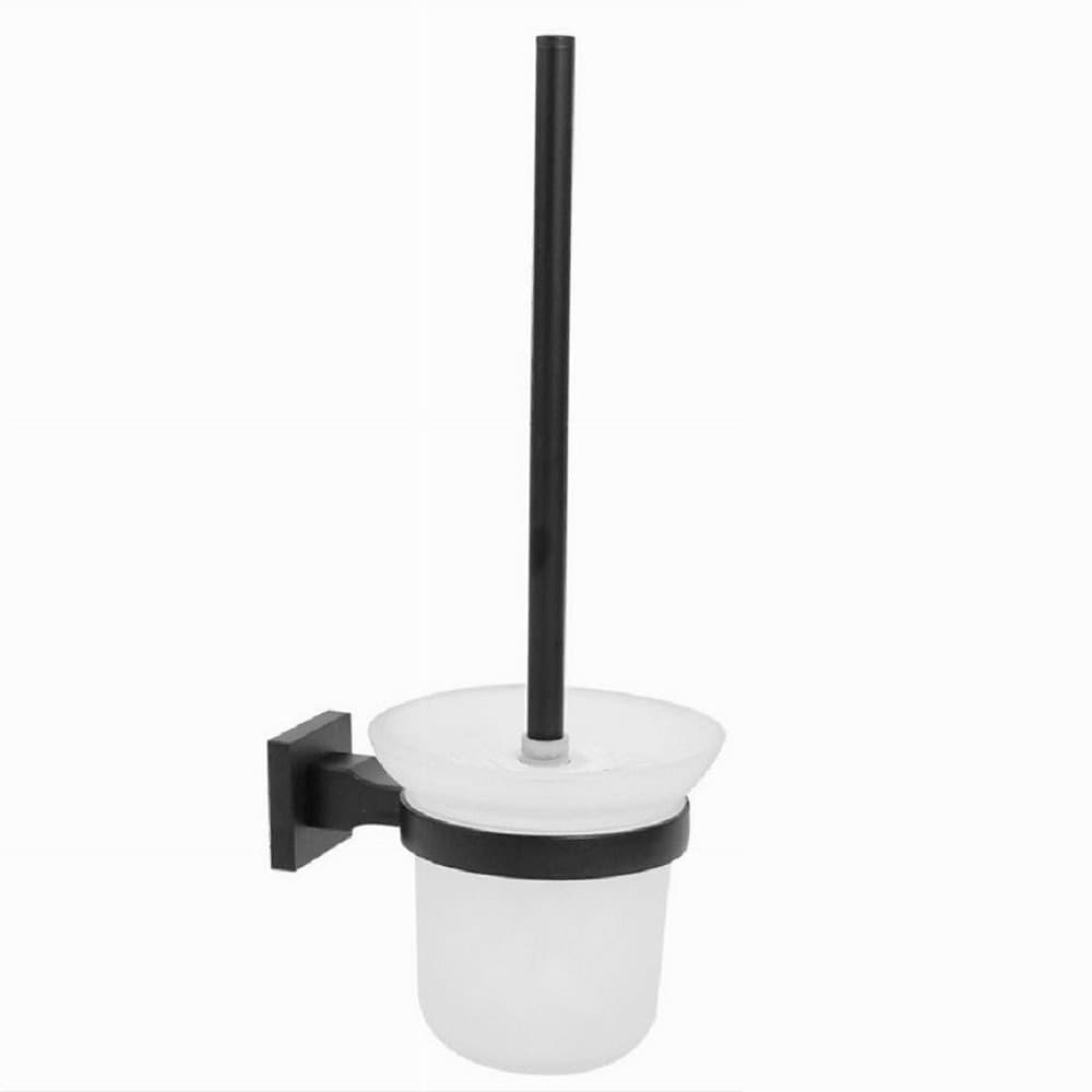 Porta Scopino In Acciaio Vetro Finitura Nero Opaco Con Fissaggio A Parete Muro Casa e cucina/Bagno/Accessori per il bagno/Accessori per il WC/Scopini e porta scopini Trade Shop italia - Napoli, Commerciovirtuoso.it