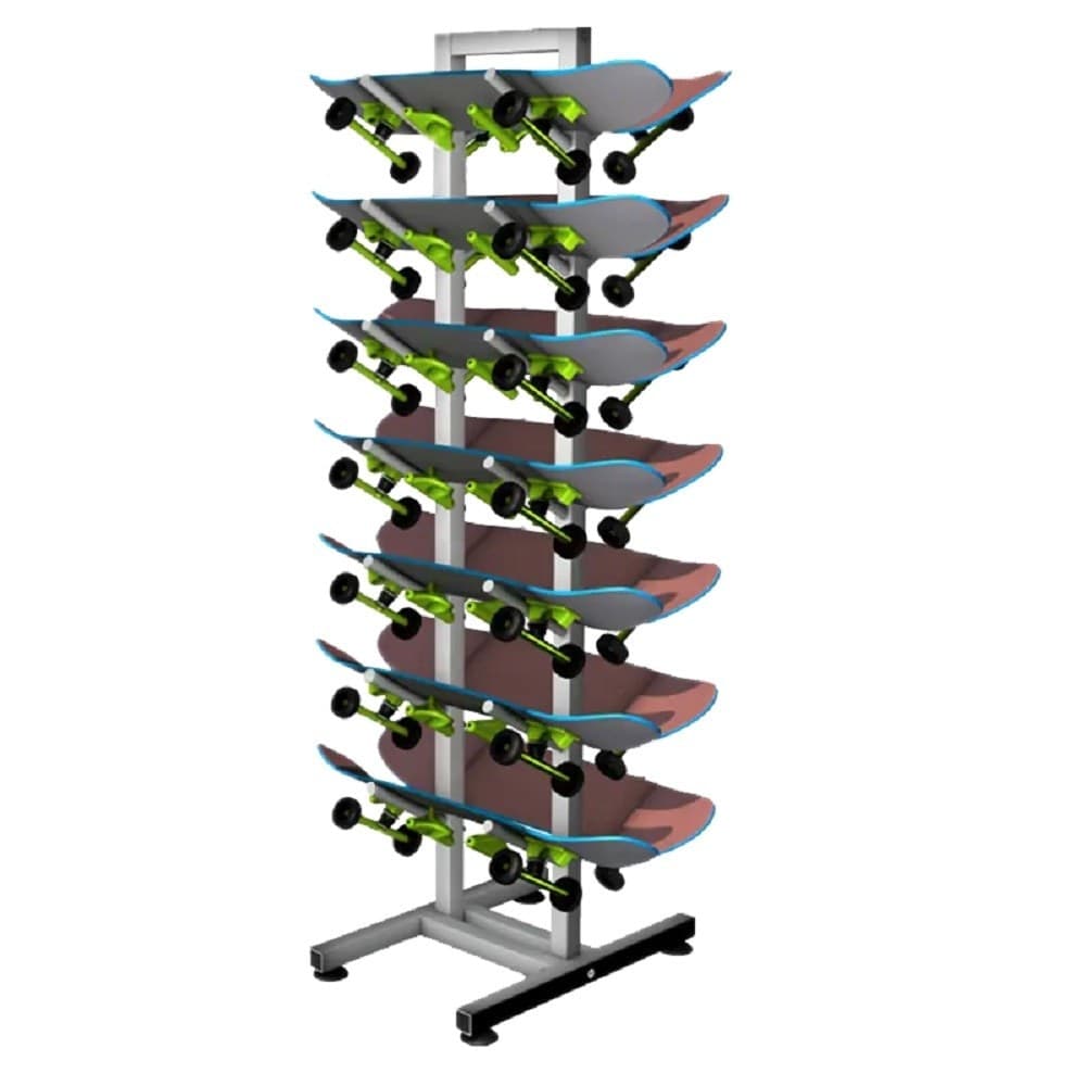 Porta Skateboard A 7 Strati In Metallo Nero Da Terra Per Esposizione Del Negozio Fai da te/Ferramenta/Staffe e supporti per mensole Trade Shop italia - Napoli, Commerciovirtuoso.it