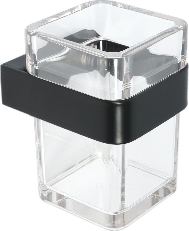 Porta Spazzolini Nero Da Parete Serie 25 Acciaio Verniciato Casa e cucina/Bagno/Accessori per il bagno/Dosatori e porta accessori/Bicchieri porta spazzolini Ogomondo - Martina Franca, Commerciovirtuoso.it