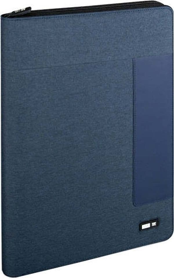 Portablocco - tessuto - blu - 26x34 cm - City Time Cancelleria e prodotti per ufficio/Archivio ufficio e accessori per scrivania/Archivio ufficio/Portablocchi e portamoduli Eurocartuccia - Pavullo, Commerciovirtuoso.it