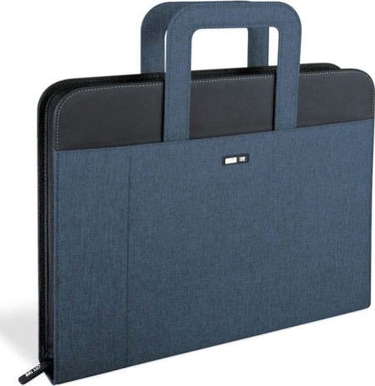 Portablocco - tessuto - c-anelli - blu - 28 5x36 cm - City Time Cancelleria e prodotti per ufficio/Archivio ufficio e accessori per scrivania/Archivio ufficio/Portablocchi e portamoduli Eurocartuccia - Pavullo, Commerciovirtuoso.it
