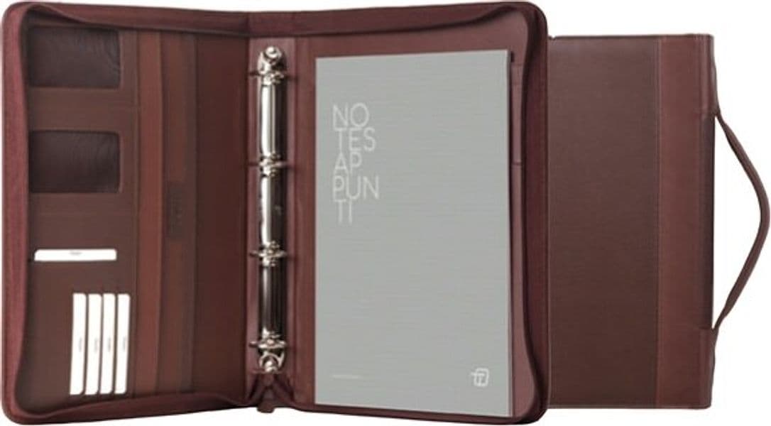 Portablocco Office - con manico - ecopelle - con zip - 28x36 cm - marrone - InTempo Cancelleria e prodotti per ufficio/Archivio ufficio e accessori per scrivania/Archivio ufficio/Portablocchi e portamoduli Eurocartuccia - Pavullo, Commerciovirtuoso.it