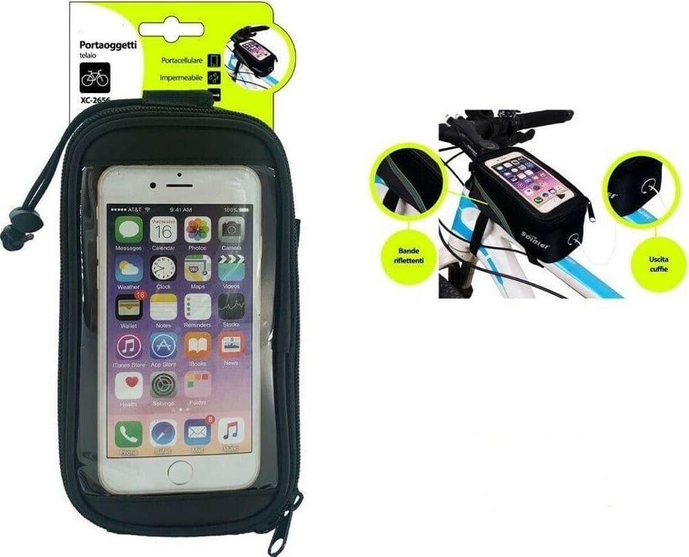 Portacellulare Oggetti Smartphone Impermeabile Per Telaio Bici Bicicletta Xc2656 Sport e Tempo Libero > Ciclismo > Porta Cellulari per Bici > Sport Trade Shop italia - Napoli, Commerciovirtuoso.it