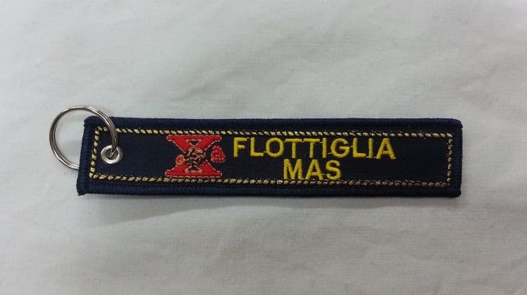 Portachiavi Flottiglia X Mas Uomo In Tessuto Ricamato Con Anello Moda/Valigie borse e accessori da viaggio/Accessori/Astucci portachiavi/Uomo Il Distintivo - Pesaro, Commerciovirtuoso.it