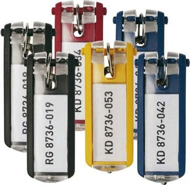 Portachiavi Key Clip - giallo - Durable - conf. 6 pezzi Fai da te/Sicurezza e protezione/Lucchetti e cerniere/Lucchetti con chiave Eurocartuccia - Pavullo, Commerciovirtuoso.it