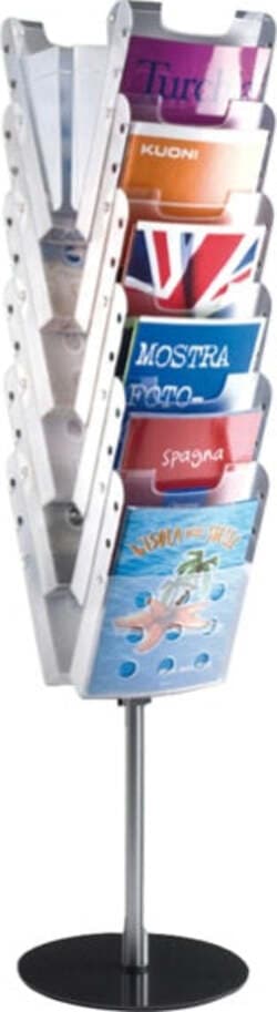 Portadepliant da terra Easy Stacker - 12 tasche A4 - Tecnostyl Cancelleria e prodotti per ufficio/Archivio ufficio e accessori per scrivania/Accessori da scrivania e archiviazione/Portabrochure Eurocartuccia - Pavullo, Commerciovirtuoso.it