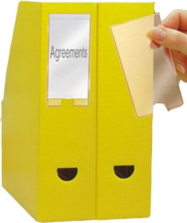 Portaetichette adesivo - PPL - 25x75 mm - trasparente - 3L - conf. 12 pezzi Cancelleria e prodotti per ufficio/Archivio ufficio e accessori per scrivania/Etichette divisori per schedario e timbri/Etichette ed etichette adesive/Portaetichette Eurocartuccia - Pavullo, Commerciovirtuoso.it