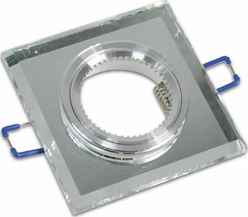 Portafaretto Da Incasso Quadrato In Vetro Effetto Specchio Foro 60mm Argento P18 Casa, arredamento e bricolage > Illuminazione da interno > Portafaretti Trade Shop italia - Napoli, Commerciovirtuoso.it