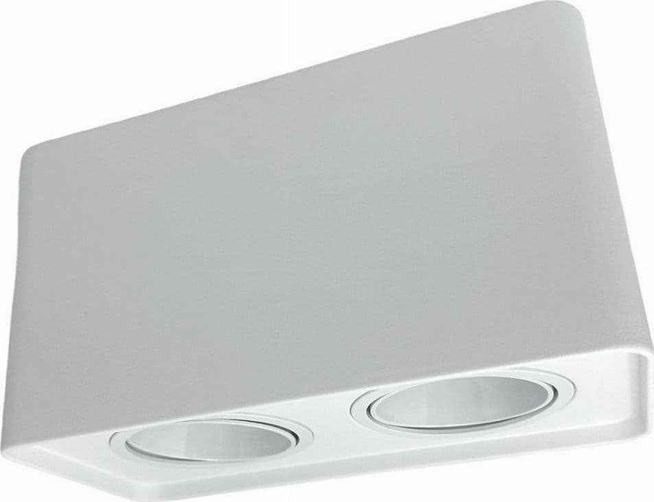 PORTAFARETTO DOPPIO ORIENTABILE DA SOFFITTO BIANCO PER FARETTO GU10 GU5.3 P34-B2 in Faretti da soffitto Trade Shop italia - Napoli, commercioVirtuoso.it