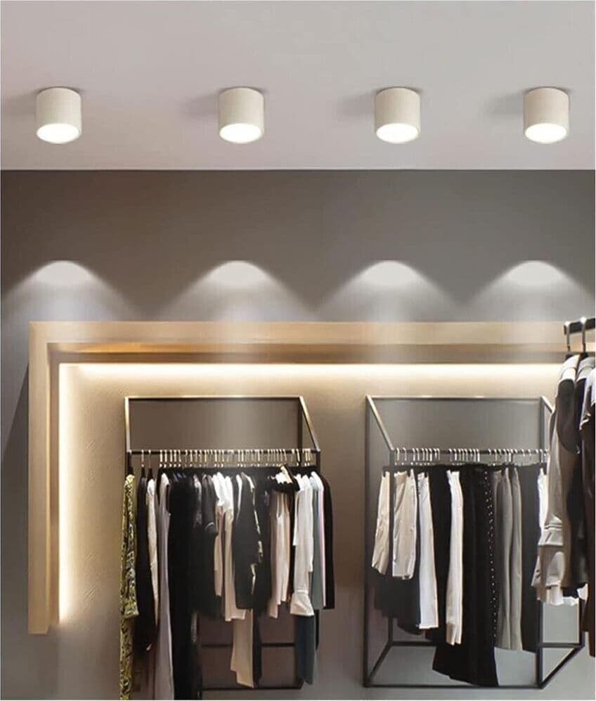 Portafaretto-Gesso-Da-Soffitto-Gu10-Porta-Faretto-Cilindro-Bianco-Verniciabile