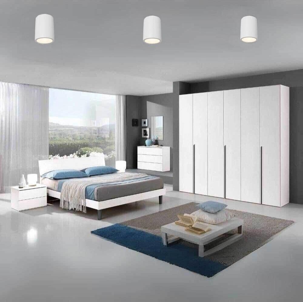Portafaretto-In-Gesso-A-Soffitto-Gu10-Porta-Faretto-Cilindro-Bianco-Verniciabile