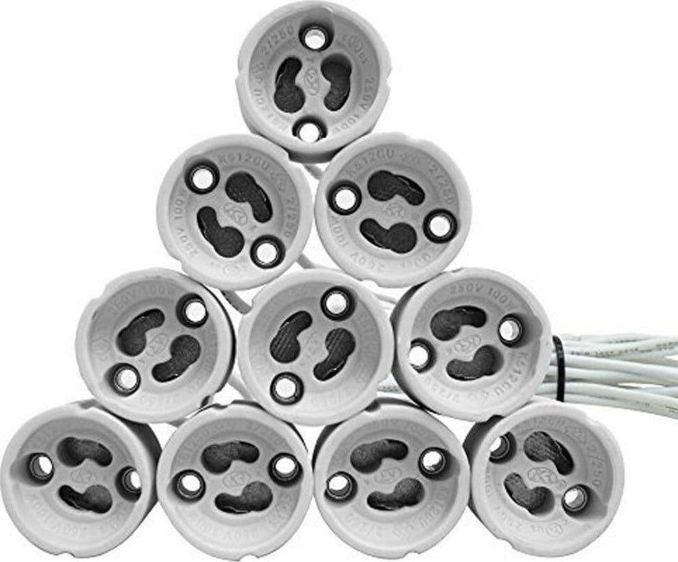 Portalampada Con Attacco Gu10 Per Faretto Lampadina 220v Da Incasso In Ceramica Illuminazione/Lampadine/Lampadine a LED Trade Shop italia - Napoli, Commerciovirtuoso.it