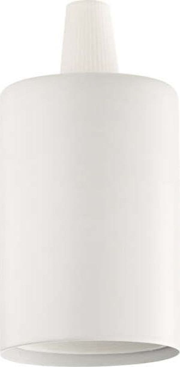 Portalampada-Metallo-Bianco-1-Luce-E27-Liscio