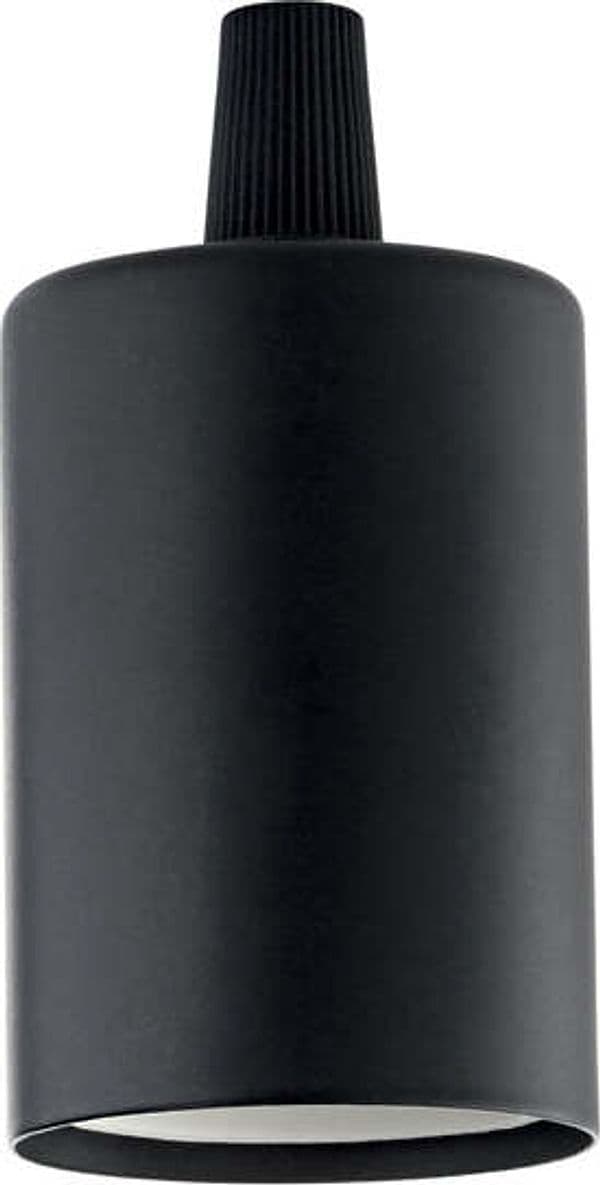 Portalampada-Metallo-Nero-1-Luce-E27-Liscio