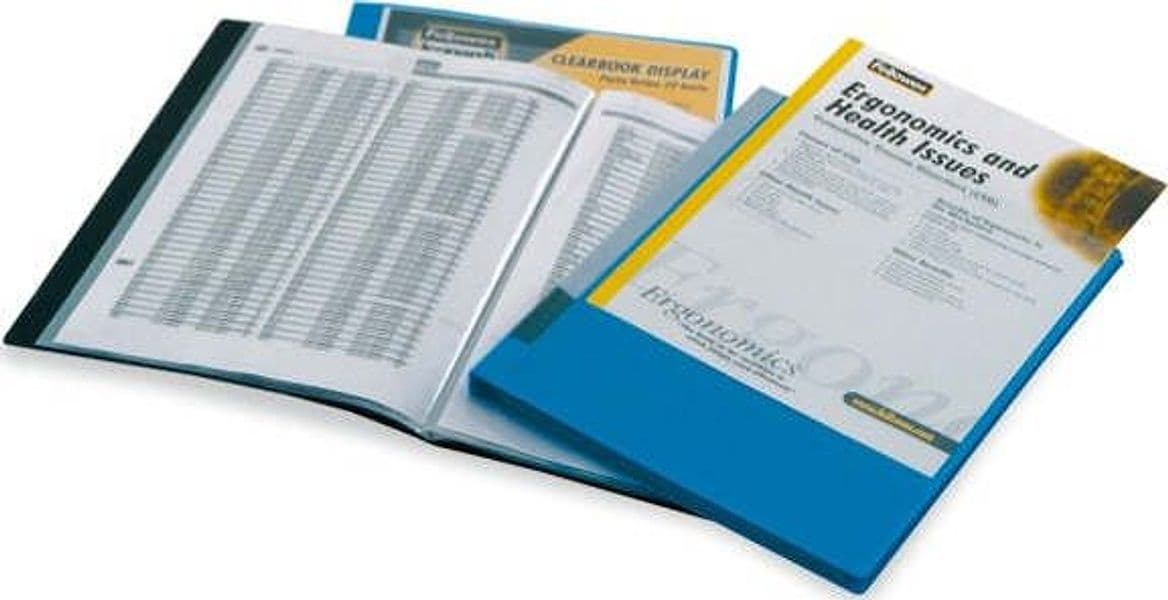Portalistini personalizzabile Display - 21 5x30 cm - 40 buste - nero - Fellowes - conf. 40 pezzi