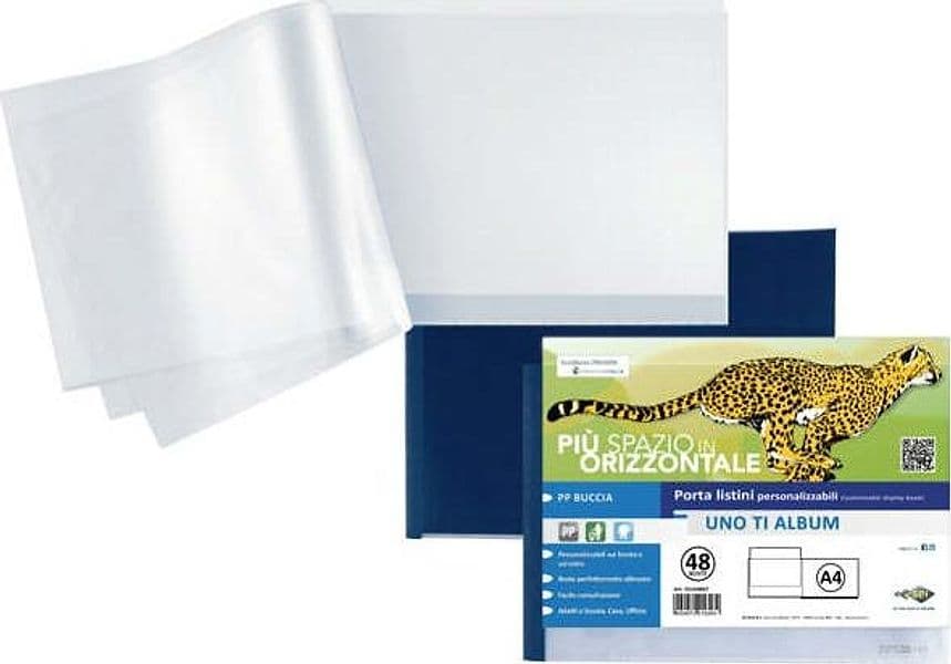 Portalistini personalizzabile Uno TI - 42x30 cm (album) - 24 buste - blu - Sei Rota Cancelleria e prodotti per ufficio/Archivio ufficio e accessori per scrivania/Raccoglitori e accessori per raccoglitori/Raccoglitori/Portalistini Eurocartuccia - Pavullo, Commerciovirtuoso.it