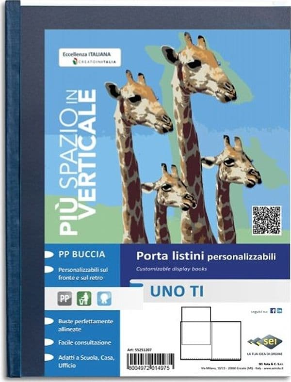 Portalistini personalizzabile Uno TI - 50x70 cm - 12 buste - blu - Sei Rota Cancelleria e prodotti per ufficio/Archivio ufficio e accessori per scrivania/Raccoglitori e accessori per raccoglitori/Raccoglitori/Portalistini Eurocartuccia - Pavullo, Commerciovirtuoso.it