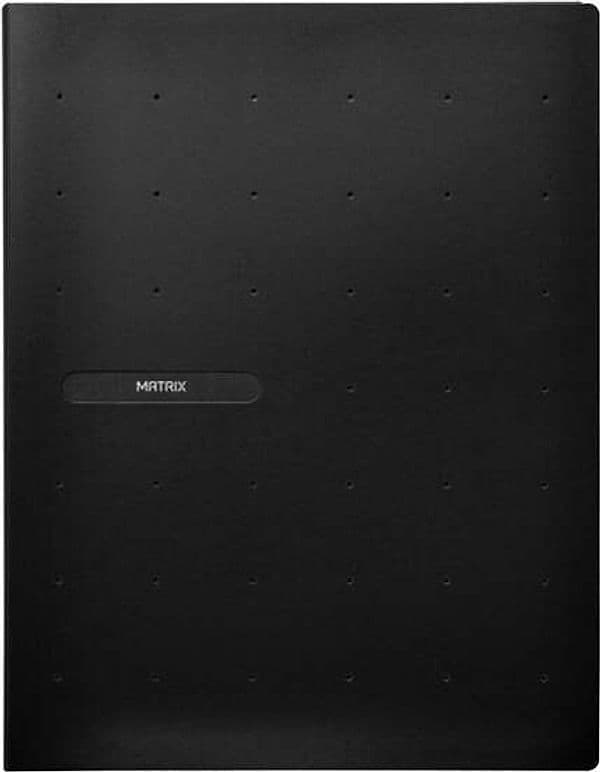 Portalistino Matrix - 22x30cm - 40 buste - nero - Favorit Cancelleria e prodotti per ufficio/Archivio ufficio e accessori per scrivania/Raccoglitori e accessori per raccoglitori/Raccoglitori/Portalistini Eurocartuccia - Pavullo, Commerciovirtuoso.it