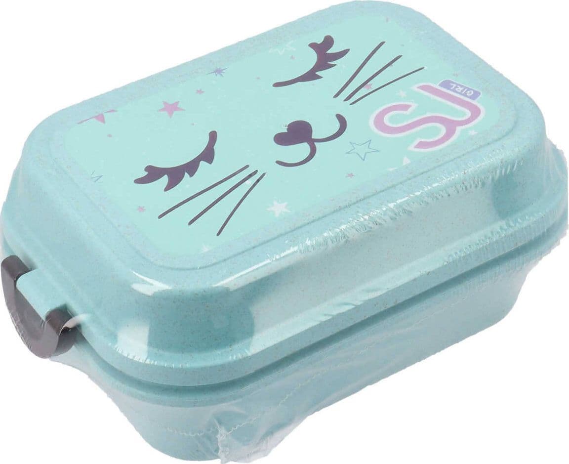 Portamerenda Sj Seven Azzurro Con Cucchiaio Portapranzo Bambine Per Scuola Asilo Tempo Libero 19 X 13 X 08 Cm Con Gattino in Lunchbox Cartolibreria La Fenice - Spadafora, commercioVirtuoso.it