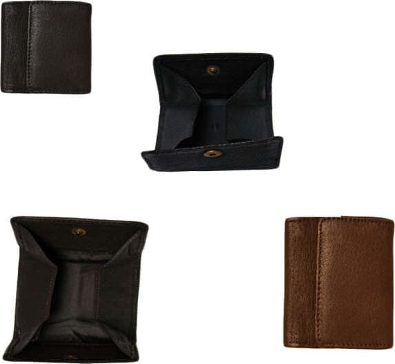 PORTAMONETE SOFFIETTO TINTA UNITA IN ECO PELLE PORTA MONETE BORSELLINO WALLET