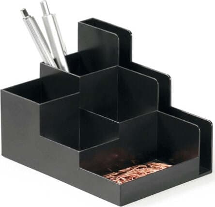 Portaoggetti da scrivania Optimo - 16 2x11 8x11 cm - nero - Durable Cancelleria e prodotti per ufficio/Archivio ufficio e accessori per scrivania/Accessori da scrivania e archiviazione/Vaschette portacorrispondenza Eurocartuccia - Pavullo, Commerciovirtuoso.it