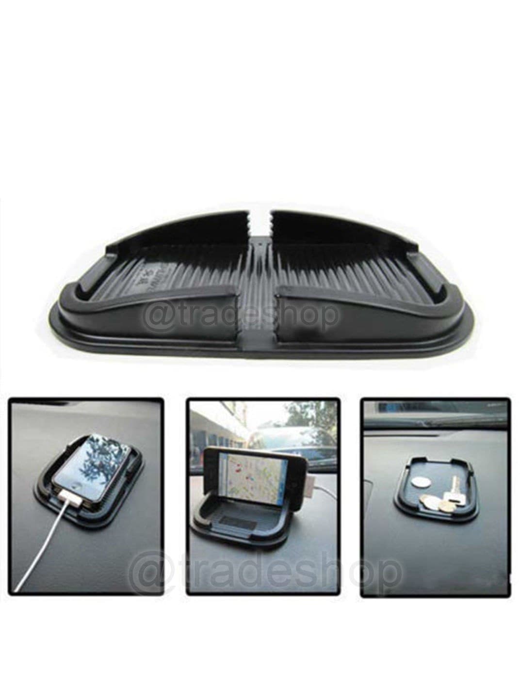 PORTAOGGETTI SUPPORTO STAND GOMMA AUTO PER SMARTPHONE TAPPETINO ANTISCIVOLO Elettronica/Elettronica per veicoli/Accessori/Accessori per cellulari/Alloggiamenti Trade Shop italia - Napoli, Commerciovirtuoso.it