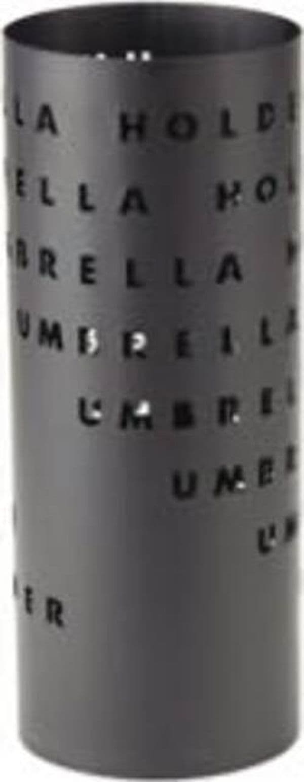 Portaombrelli - metallo verniciato - fantasia lettere - nero - King collection Casa e cucina/Arredamento/Ingresso/Portaombrelli Eurocartuccia - Pavullo, Commerciovirtuoso.it