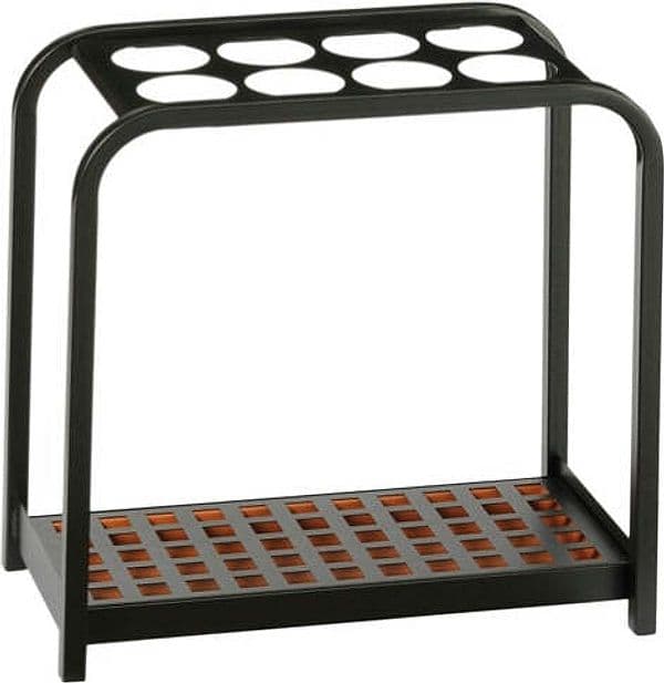Portaombrelli Multi - 8 posti - 52x26x54 cm - nero-acciaio - Medial International Casa e cucina/Arredamento/Ingresso/Portaombrelli Eurocartuccia - Pavullo, Commerciovirtuoso.it