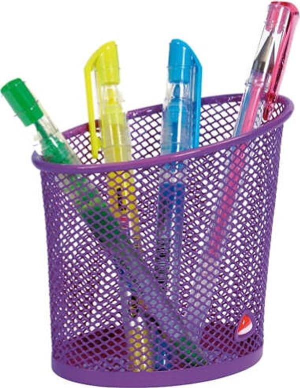 Portapenne Mesh - rete metallica - 10 5x7 3x10 3 cm - viola - Alba Cancelleria e prodotti per ufficio/Archivio ufficio e accessori per scrivania/Accessori da scrivania e archiviazione/Vaschette portacorrispondenza Eurocartuccia - Pavullo, Commerciovirtuoso.it