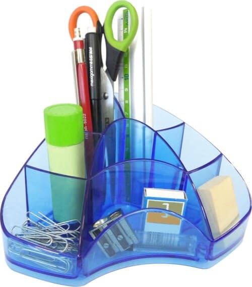 Portapenne Multipot Classic - 14x20x9 cm - azzurro trasparente - Arda Cancelleria e prodotti per ufficio/Archivio ufficio e accessori per scrivania/Accessori da scrivania e archiviazione/Vaschette portacorrispondenza Eurocartuccia - Pavullo, Commerciovirtuoso.it