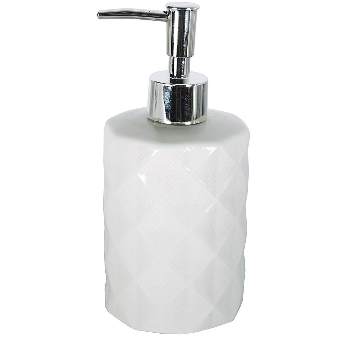 Portasapone Cilindrico Rombi Bianco Porta Sapone Esy_10343 Dispenser Sapone Trade Shop italia - Napoli, Commerciovirtuoso.it
