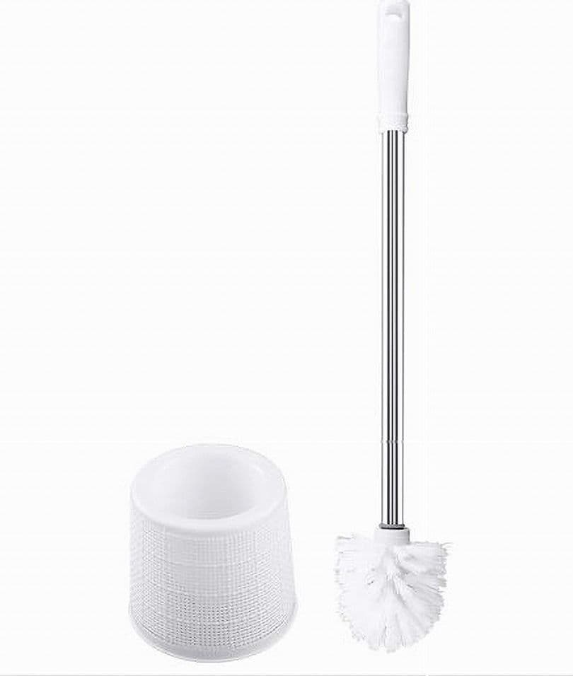 PORTASCOPINO CON EFFETTO RATTAN BIANCO PER BAGNO WC TOILETTE CON SCOPINO 79823 in Scopini e porta scopini Trade Shop italia - Napoli, commercioVirtuoso.it