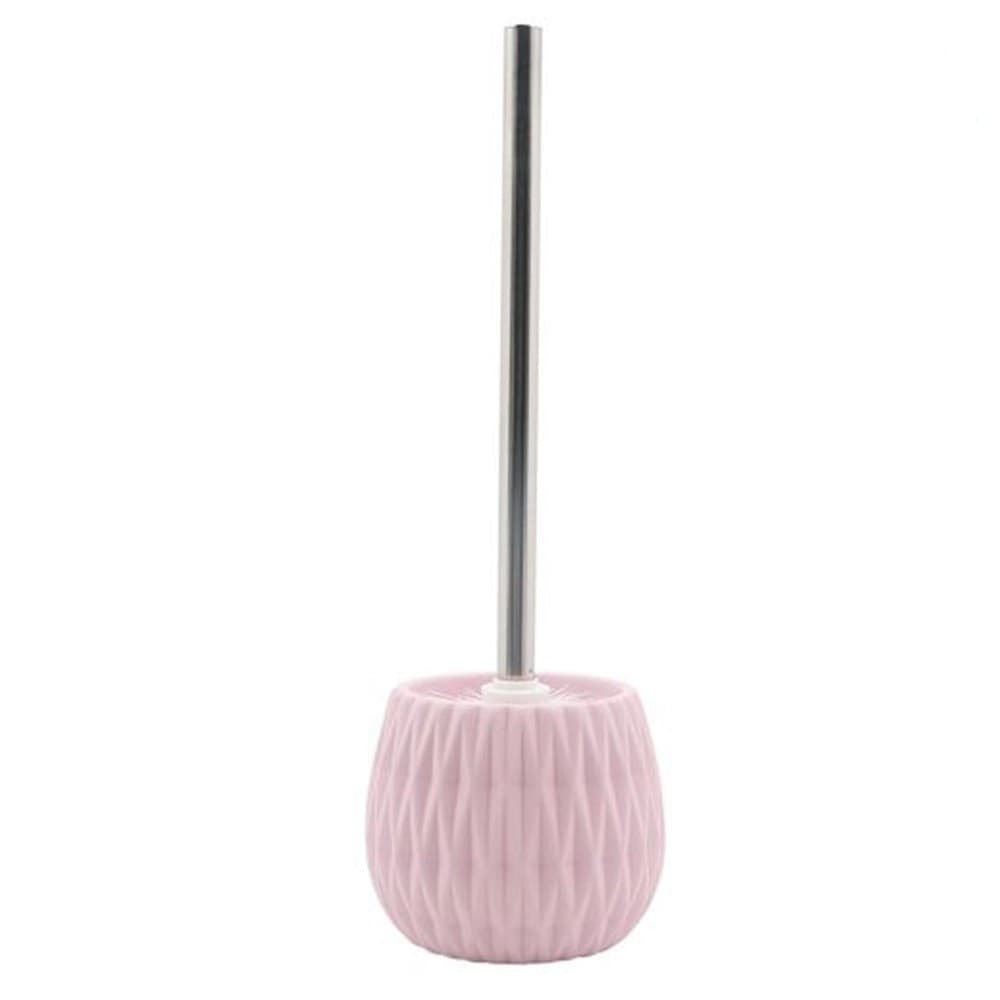 PORTASCOPINO ROSA LAVORATO CON SCOPINO MODERNO ACCESSORIO PER ARREDO BAGNO 79949 in Scopini e porta scopini Trade Shop italia - Napoli, commercioVirtuoso.it