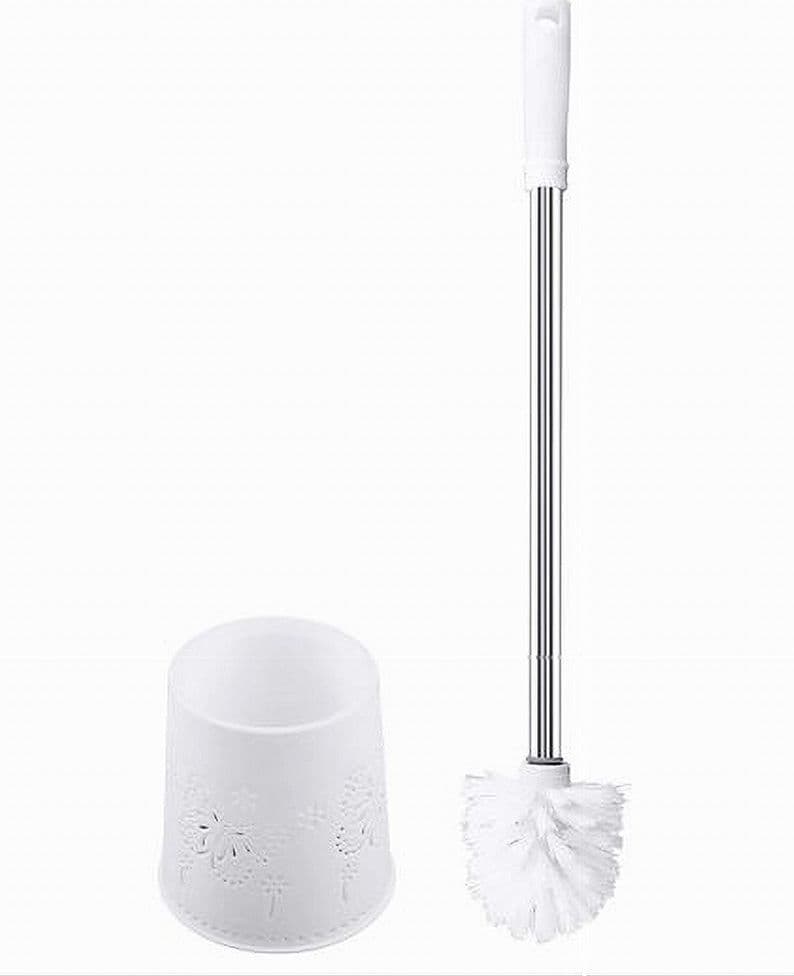 PORTASCOPINO ROTONDO DECORATO BIANCO PER BAGNO WC TOILETTE CON SCOPINO 79822 in Scopini e porta scopini Trade Shop italia - Napoli, commercioVirtuoso.it