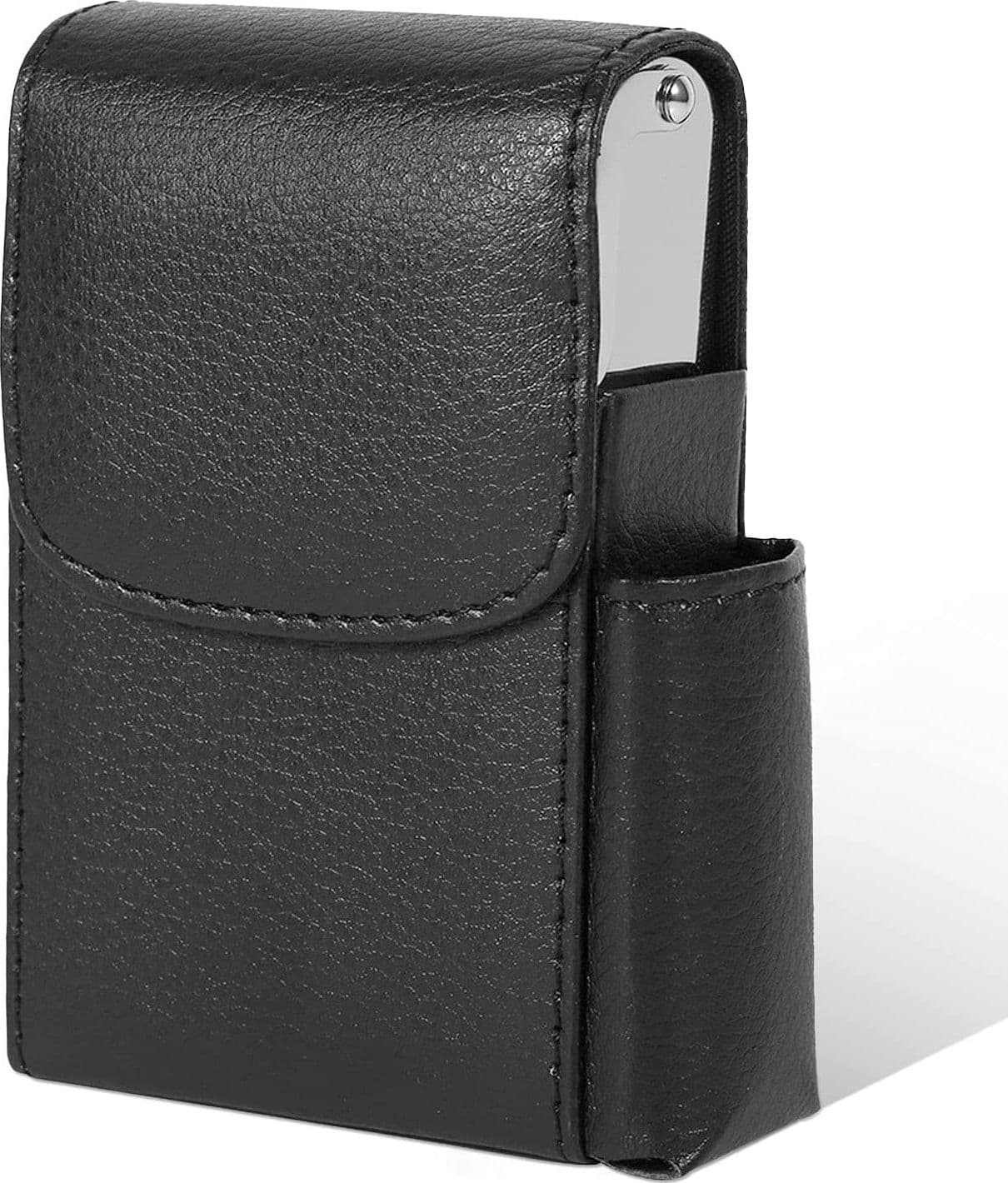 Portasigarette Da Cintura Con Porta Accendino In Tessuto Ecopelle Sigarette Nero Articoli per Fumatori > Portasigarette Trade Shop italia - Napoli, Commerciovirtuoso.it