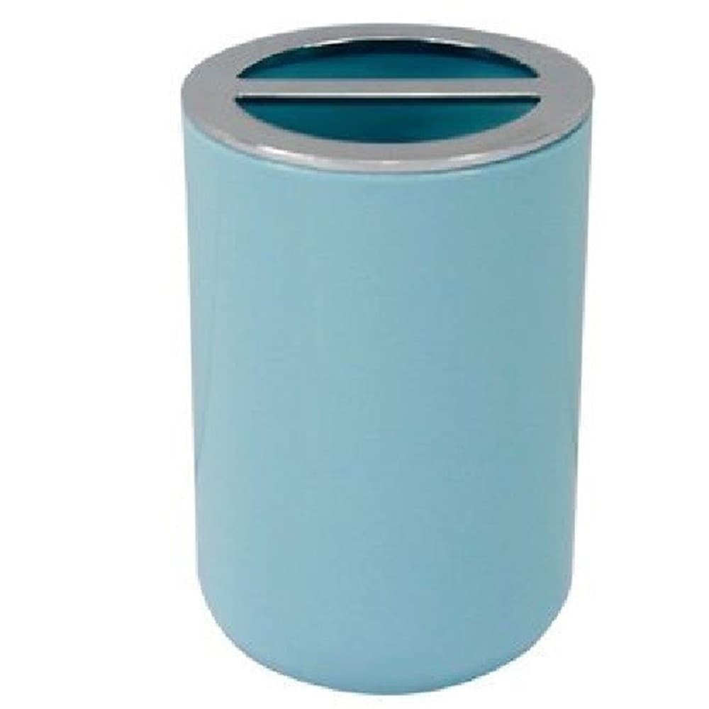 Portaspazzolini Bicchiere Accessori Bagno 2fori Celeste Silver Contenitore 79887 Casa e cucina/Bagno/Accessori per il bagno/Dosatori e porta accessori/Bicchieri porta spazzolini Trade Shop italia - Napoli, Commerciovirtuoso.it