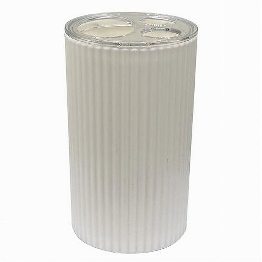 PORTASPAZZOLINI BICCHIERE ACCESSORIO PER ARREDO BAGNO BIANCO RIGATO 3 FORI 79162 in Porta spazzolini Trade Shop italia - Napoli, commercioVirtuoso.it