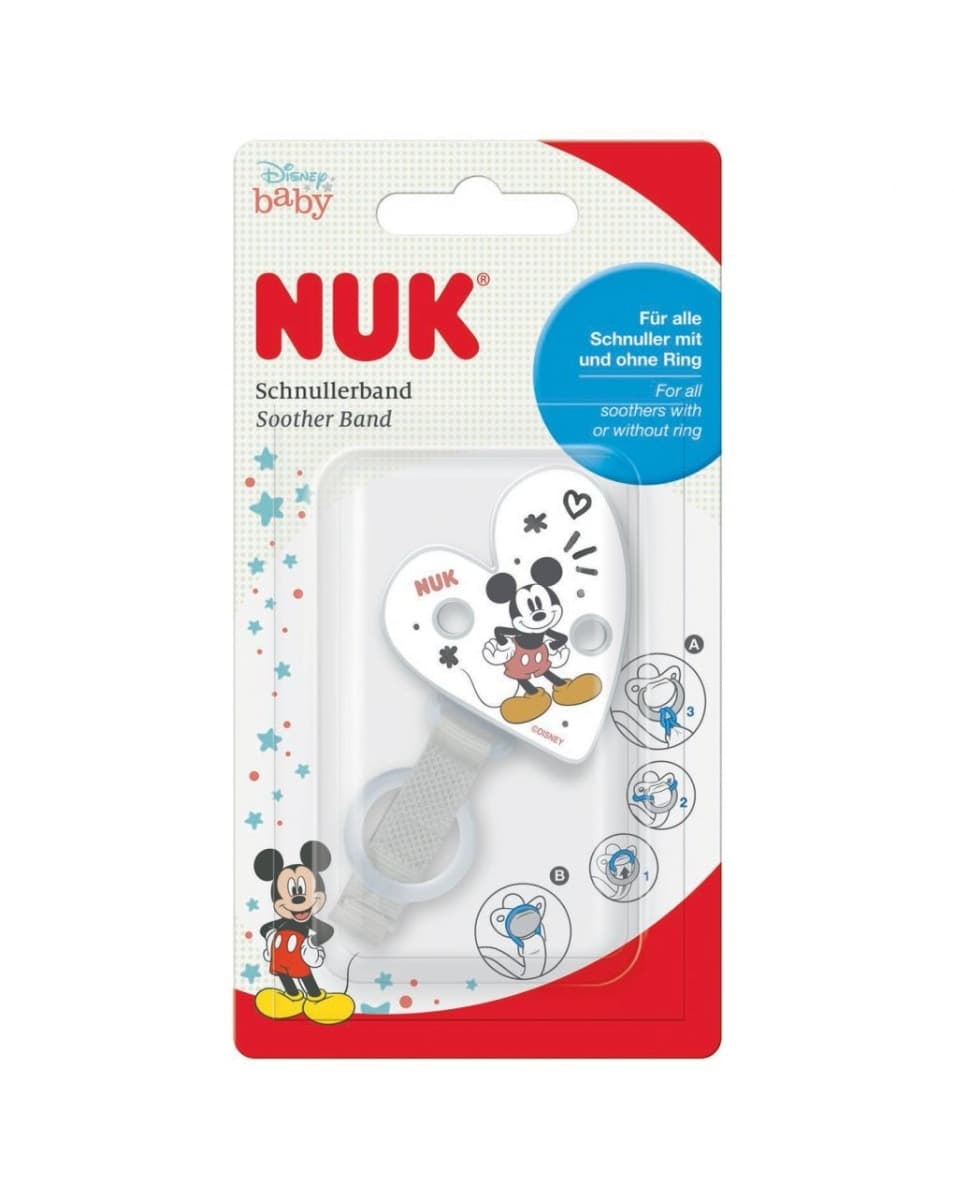 Portasucchietto Nastro Nuk Disney Mickey Grey Prima infanzia/Succhietti e massaggiagengive/Porta succhietto La Casa Del Bebè - Napoli, Commerciovirtuoso.it