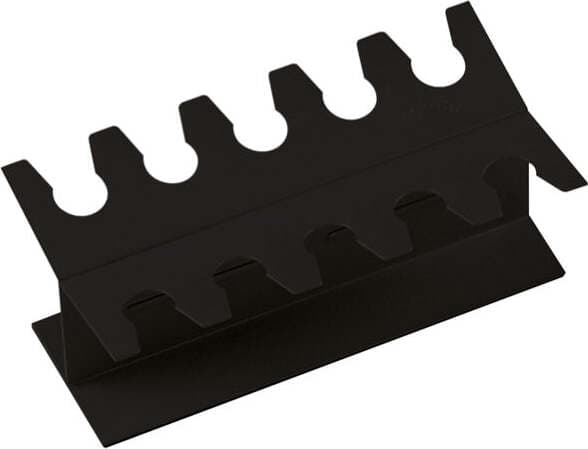 Portatimbri lineare - metallo - 10 posti - nero - Lebez Cancelleria e prodotti per ufficio/Archivio ufficio e accessori per scrivania/Etichette divisori per schedario e timbri/Timbri e materiali per timbri/Scatole per timbri Eurocartuccia - Pavullo, Commerciovirtuoso.it