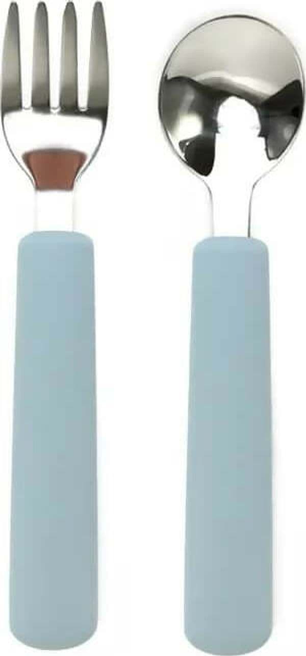 Posate-per-Bambini-Forchetta-E-Cucchiaino---Blue-Wave