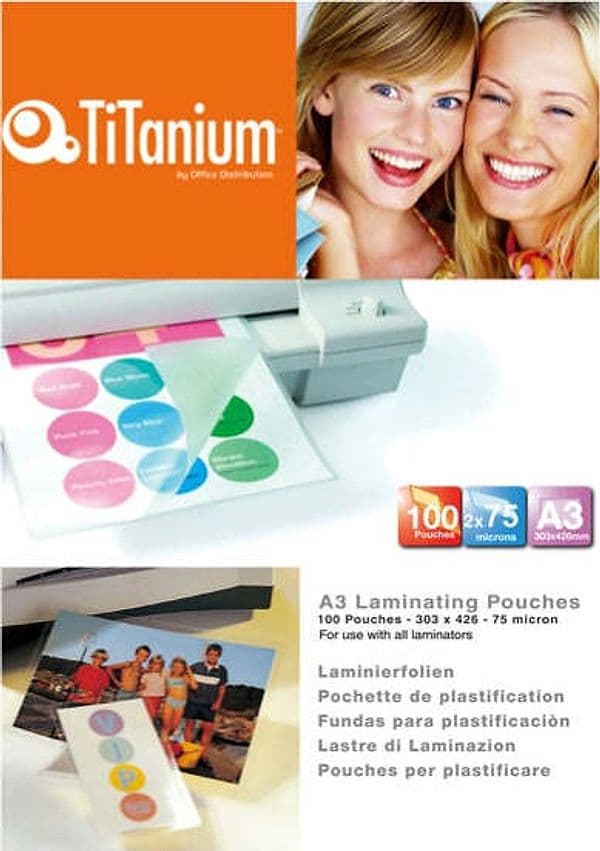 Pouches - A3 - 303x426mm - 2x250 micron - Titanium - conf. 100 pezzi Cancelleria e prodotti per ufficio/Elettronica per ufficio/Accessori/Pouches per plastificatrici Eurocartuccia - Pavullo, Commerciovirtuoso.it