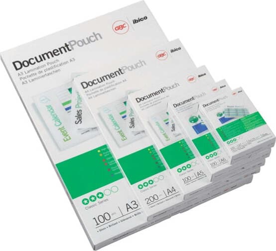 Pouches - A4 - 216 x 303 mm - 2 x 125 micron - GBC - conf. 100 pezzi Cancelleria e prodotti per ufficio/Elettronica per ufficio/Accessori/Pouches per plastificatrici Eurocartuccia - Pavullo, Commerciovirtuoso.it