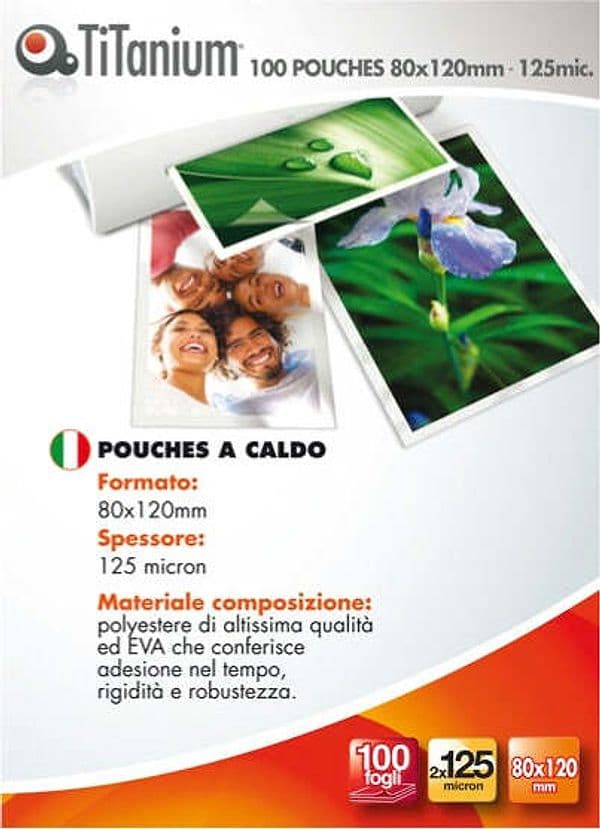Pouches - swiss card - 80x120 mm - 2x125 micron - Titanium - conf. 100 pezzi Cancelleria e prodotti per ufficio/Elettronica per ufficio/Accessori/Pouches per plastificatrici Eurocartuccia - Pavullo, Commerciovirtuoso.it