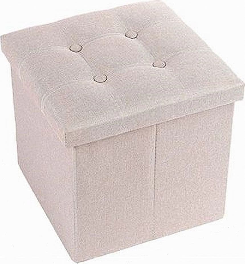 POUFF PUFF POUF CONTENITORE IMBOTTITO PORTAOGGETTI SEDUTA BEIGE 38X38X35CM 79423 in Panche contenitore Trade Shop italia - Napoli, commercioVirtuoso.it