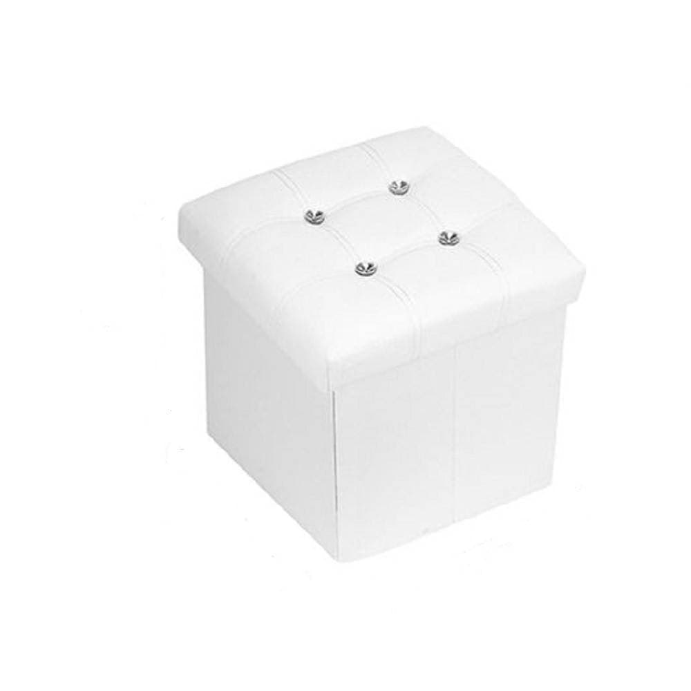 Pouff Puff Pouf Contenitore Imbottito Portaoggetti Seduta Bianco 79436 38x38x35cm Casa, arredamento e bricolage > Arredamento > Pouf Trade Shop italia - Napoli, Commerciovirtuoso.it