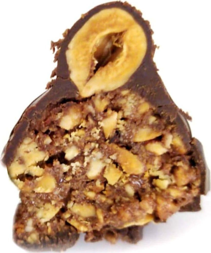 Pralina Artigianale "Bacio" Con Nocciole Tostate in Granella e Crema di Nocciole Ricoperta di Cioccolato Fondente Cioccolatini fatti a mano con Nocciola Siciliana in grani 300gr in Cioccolatini in confezione regalo Plaza cafè - Capo d’Orlando, commercioVirtuoso.it